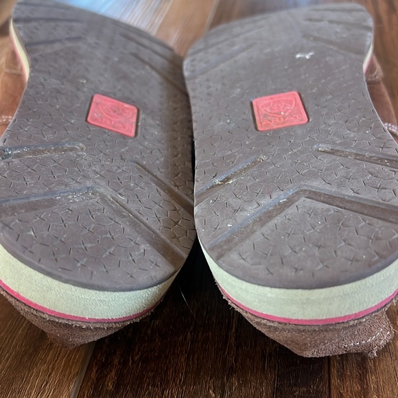 Ariat Women’s 7 Cruiser Brown Leather Sarape Southwestern Boho Moccasins - Picture 8 of 10